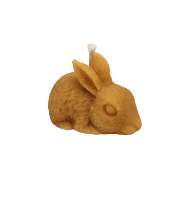 Bougie cire d'abeilles - Le lapin