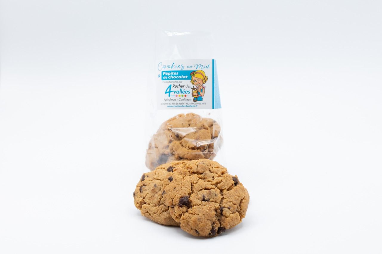 Cookies au miel et pépites de chocolat