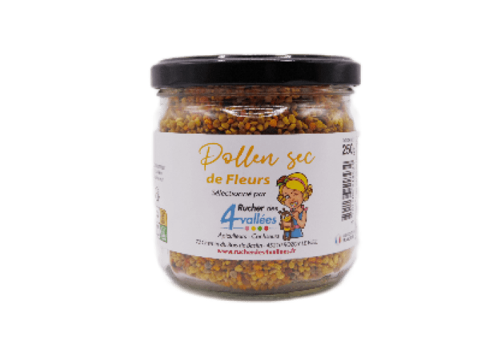 Pollen sec de fleurs - Pot de 250g