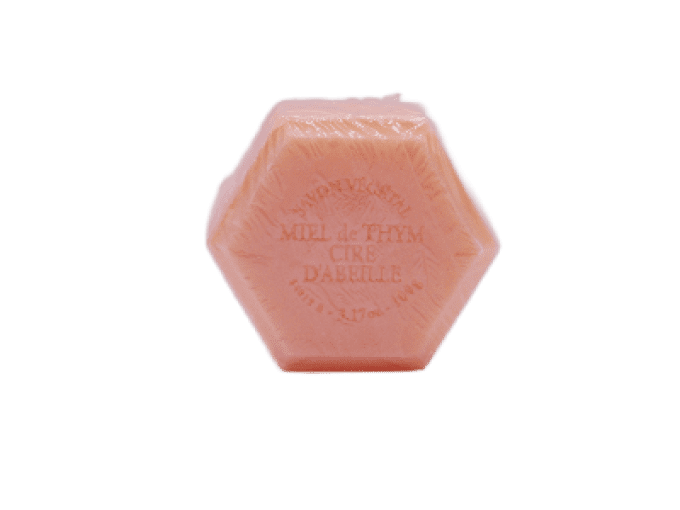 Savon hexagonal végétal 100g - Miel de thym et cire d'abeille